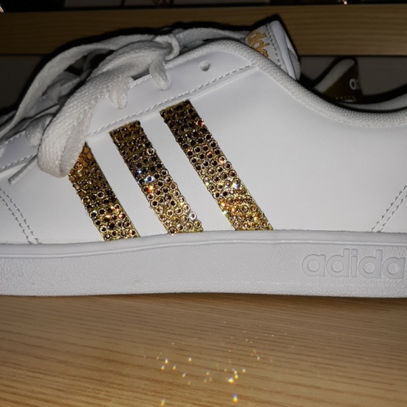 Women's Adidas cloudfoam Gold bling sparkle - Picture 6 of 6